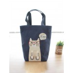 Women Casual Cat Pattern Handbag Tote Bag