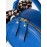 Trendy Klein Blue Stone Pattern Handbag Faux Leather Rivet Round Silk Scarves Decoration Crossbody bag