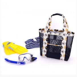 Honana HN-TB25 Travel Mesh Organizer Bag Large Beach Toiletry Storage Tote Bag