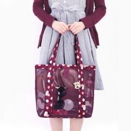 Honana HN-TB25 Travel Mesh Organizer Bag Large Beach Toiletry Storage Tote Bag