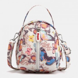 Women Nylon Waterproof Print Casual Shoulder Bag Handbag