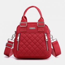 Women Nylon Diamond Crossbody Bag Backpack