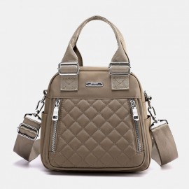 Women Nylon Diamond Crossbody Bag Backpack