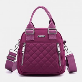 Women Nylon Diamond Crossbody Bag Backpack
