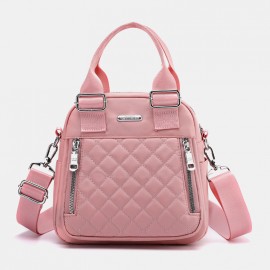 Women Nylon Diamond Crossbody Bag Backpack