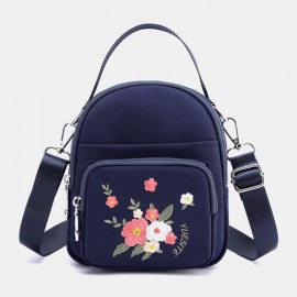 Women Nylon Waterproof Embroidery Casual Shoulder Bag Handbag