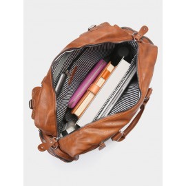 Women Casual Large Capacity Multifunction Handbag Solid Shoulder Bag