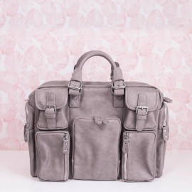 Women Casual Large Capacity Multifunction Handbag Solid Shoulder Bag