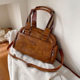 Women Vintage PU Leather Handbag Shoulder Bag Crossbody Bag