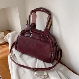 Women Vintage PU Leather Handbag Shoulder Bag Crossbody Bag