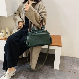 Women Vintage PU Leather Handbag Shoulder Bag Crossbody Bag