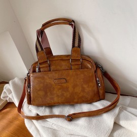 Women Vintage PU Leather Handbag Shoulder Bag Crossbody Bag