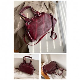 Women Vintage PU Leather Handbag Shoulder Bag Crossbody Bag