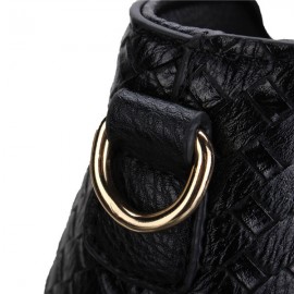 Women 3 PCS Vintage PU Leather Shoulder Bag Handbag Clutch Bag