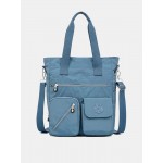 Women Solid Nylon Waterproof Large Capacity Crossbody Bag