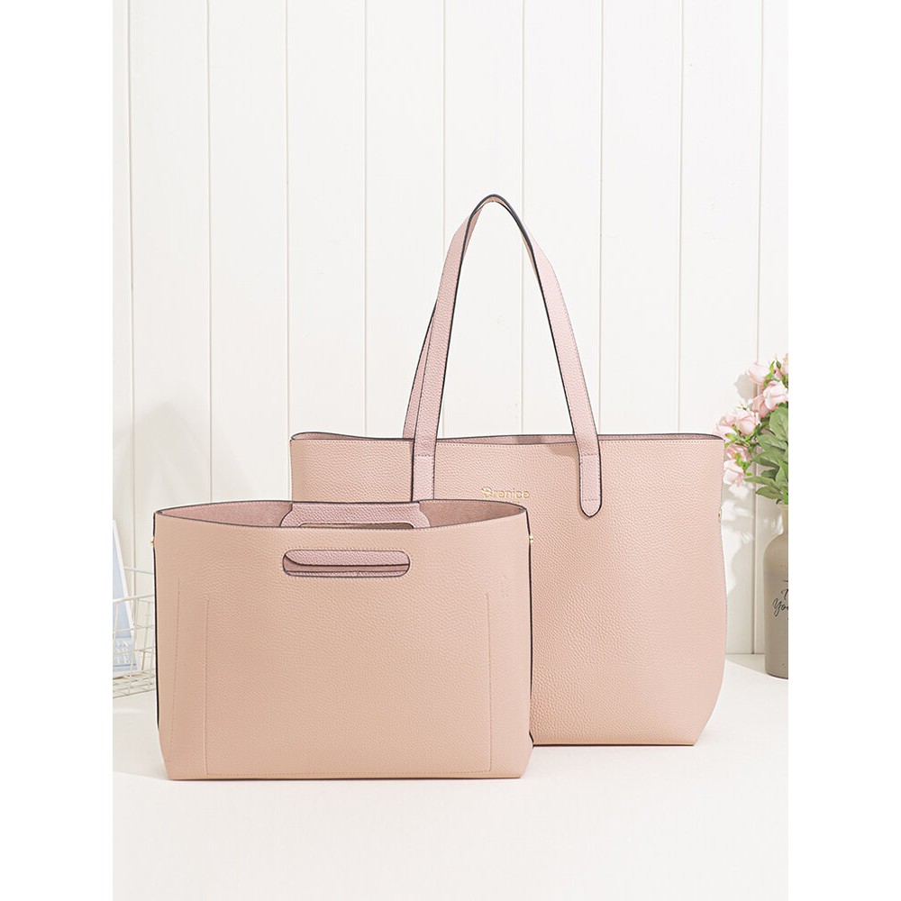 Women 2 PCS 15.6 Inch Laptop Pocket Multi-pocket Large Capacity Removable Key Multifunctional Handbag Tote