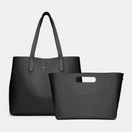 Women 2 PCS 15.6 Inch Laptop Pocket Multi-pocket Large Capacity Removable Key Multifunctional Handbag Tote