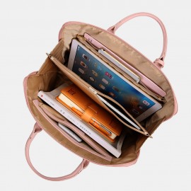 Women Design Striped Business Handbag Multifunction Crossbody Bag