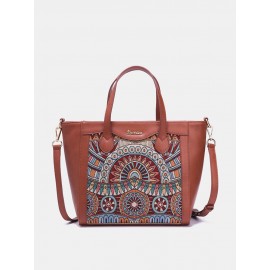 Brenice Embroidery Tote Handbags Vintage Flowers Shoulder Crossbody Bags