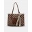 Vintage 2 PCS Lattice Pattern Bowknot Handbag Faux Leather Large Capacity Shoulder Bag Weekend Bag