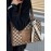 Vintage 2 PCS Lattice Pattern Bowknot Handbag Faux Leather Large Capacity Shoulder Bag Weekend Bag