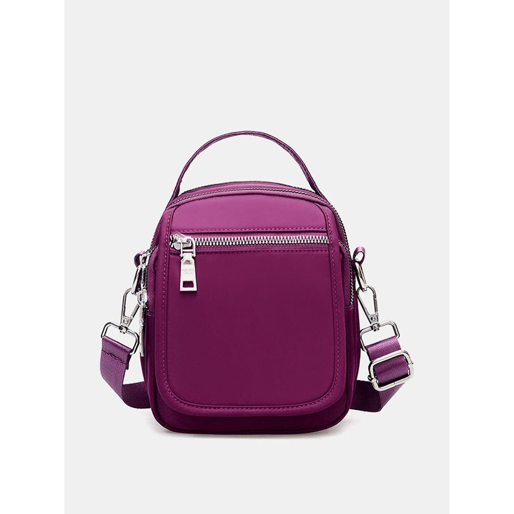 Women Nylon Waterproof Solid Casual Shoulder Bag Handbag