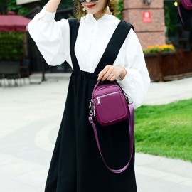 Women Nylon Waterproof Solid Casual Shoulder Bag Handbag