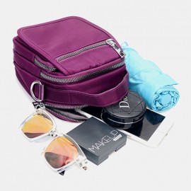 Women Nylon Waterproof Solid Casual Shoulder Bag Handbag