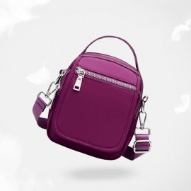 Women Nylon Waterproof Solid Casual Shoulder Bag Handbag