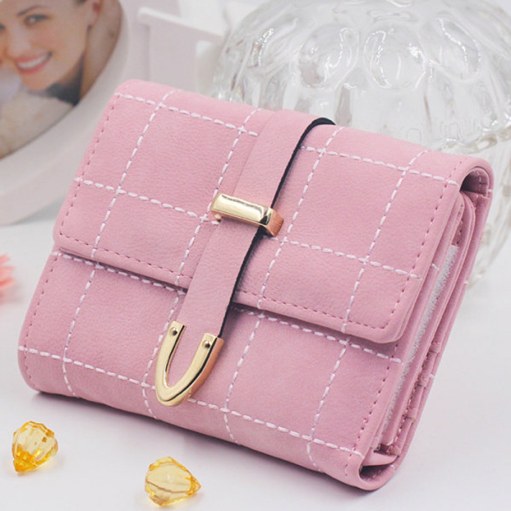 Stylish Women Candy Color Small Wallet Short Purse For Women