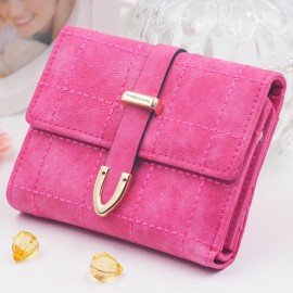 Stylish Women Candy Color Small Wallet Short Purse For Women