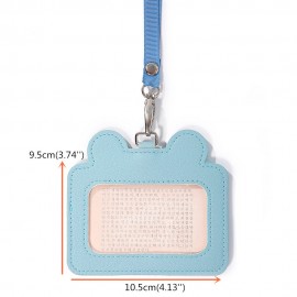 Women Cute Animal Card Holder Solid Wallet Purse Neck Bag