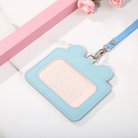 Women Cute Animal Card Holder Solid Wallet Purse Neck Bag