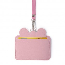 Women Cute Animal Card Holder Solid Wallet Purse Neck Bag