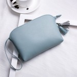 Women Pure Color PU Leather 5.5inch Phone Bag Coin Bag Card Holder Purse