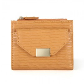 Women Bifold PU Leather Short Wallet Solid Coin Purse