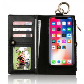 Men And Women Detachable Multifunction Genuine Leather Phone Cases For iphone 3 Card Slot Wallet