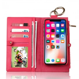 Men And Women Detachable Multifunction Genuine Leather Phone Cases For iphone 3 Card Slot Wallet