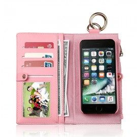 Men And Women Detachable Multifunction Genuine Leather Phone Cases For iphone 3 Card Slot Wallet