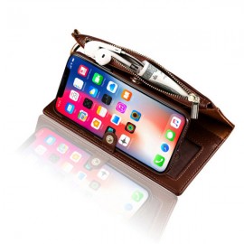 Men And Women Detachable Multifunction Genuine Leather Phone Cases For iphone 3 Card Slot Wallet