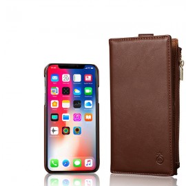 Men And Women Detachable Multifunction Genuine Leather Phone Cases For iphone 3 Card Slot Wallet
