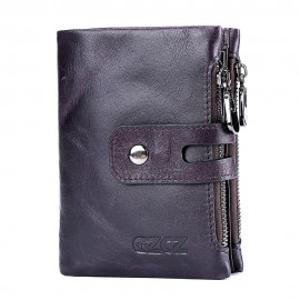 Genuine Leather Bifold Wallet Female Small Wallet Money Bag Coin Purse Card Holder