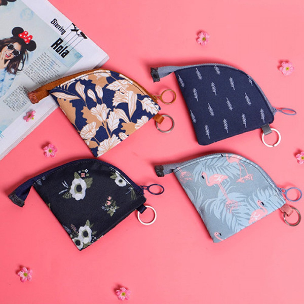 Women Print Mini Wallet Coin Bag Card Holder Purse