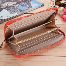 Women Crown Pattern Zipper Long Wallet