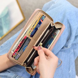 Women Multi-function Faux Leather Wallet 6 Inch Phone Bag Card Holder
