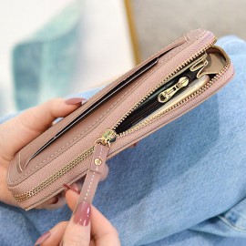 Women Multi-function Faux Leather Wallet 6 Inch Phone Bag Card Holder