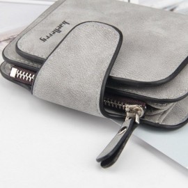 Women Trifold PU Leather Short Wallet 8 Card Slot Coin Purse