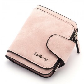 Women Trifold PU Leather Short Wallet 8 Card Slot Coin Purse