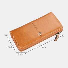 Women 27 Card Slots Long Wallet Zipper Phone Purse