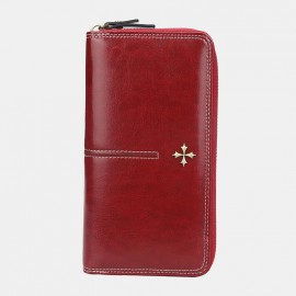 Women 27 Card Slots Long Wallet Zipper Phone Purse